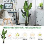 Costway kunstlik taim kunstlik roheline taim 160 cm troopiline palmi kunstlik monstera mao taim
