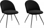 2-osaline toolikomplekt Notio Living Emilie, must