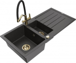 Graniidist k&ouml;&ouml;givalamu Mexen Andres segisti ja sifooniga, Black granite/Black/Gold