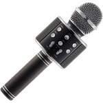 L&otilde;bus karaoke bluetooth mikrofon &uuml;mbrisega - must