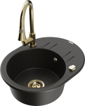 Graniidist k&ouml;&ouml;givalamu Mexen Kevin segisti ja sifooniga, Metallic black/gold/Gold