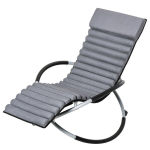 Outsunny kiiktool ergonoomiline 2 in 1 kiiktool aiatool kiigelaud metallist Texteline kerakujuline tumehall 145 x 74 x 88 cm
