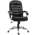 Vinsetto kontoritool 360&deg; p&ouml;&ouml;rlev t&ouml;&ouml;laua tool, ergonoomiline, kiikufunktsioon, reguleeritava k&otilde;rgusega, must linane, 64x75x111-121 cm