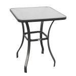 Aiatilaud Bistrolaud Klaaslaud Karastatud klaas+metall Must P68,5xL68,5xK84cm