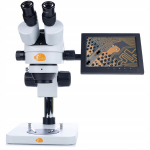 Mikroskoop Rosfix Mercury Pro MSMP-T-PS1 &ndash; Trinokulaarne pea, Suurendus 7x&ndash;45x, 8-tolline ekraan