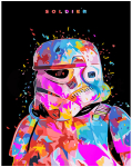 Maalimiskomplekt numbrite j&auml;rgi, Star Wors Soldier 40x50