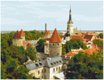 Maalimiskomplekt numbrite j&auml;rgi Tallinn 40x50