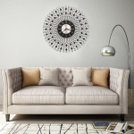 vidaXl seinakell metall 43 cm must