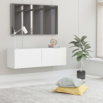 vidaXL telerikapp, valge, 100 x 30 x 30 cm, puitlaastplaat