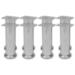 vidaXL &uuml;mmargused diivanijalad 8 tk, kroom, 180 mm