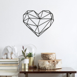 Metallist seinakaunistus Heart, 47x40 cm