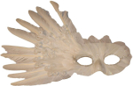 Karnevalimask sulgedega, valge, UNI