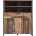 Vitriinkapp Clif-I, tumehall/vintage tamm