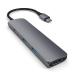USB-C jagaja Multi-port 4K Satechi, Satechi Satechi Slim USB-C MultiPort Adapter with 4K HDMI Video Output and 2 USB 3.0 Ports U