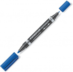 Kahepoolne p&uuml;simarker STAEDTLER LUMOCOLOR DUO, sinine