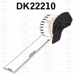 Brother DK22210 pidepael - 30m x 29mm - Must/valge - &Uuml;hildub Brother QL-xxx'