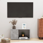 vidaXL telerikapp, betoonhall, 60 x 24 x 32 cm, puitlaastplaat