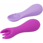 Silicone Palm Grasp Spoon & Fork Set - Willo