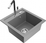 Graniidist k&ouml;&ouml;givalamu Mexen Vito koos segisti ja sifooniga, Grey+Black/Chrome