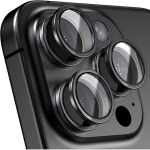 Evelatus Apple iPhone 16 Pro / 16 Pro Max Kaamera Objektiivi Kaitse Armor Musta Titaaniga