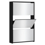 3 sahtliga Kingakapp，jalan&otilde;udekapp peegliga must 63 x 17 x 102,5 cm CFE760321