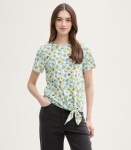 Tom Tailor naiste T-s&auml;rk 1040186*37809, valge/roheline