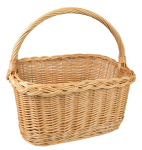 Suur Wiklinowy punutud korv ostude, pikniku, seente jaoks