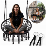 Campela Ripptool-pesakiik boho koju ja &otilde;ue terrassile must