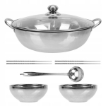 Self hot pot perekonnale roostevabast terasest mandariinpartide hotpot pott 1 l