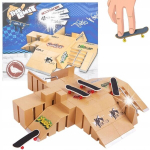Allvia fingerboard ramp komplekt, m&auml;nguasi lastele, skatepark + 4 rulalauda fb-04