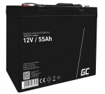 Aku Agm Vrla 12v 55ah Paatidele P&auml;ikesepaneelidele Ratastoolidele Ups Green Cell