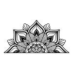 Wallity metallist seinakaunistus Mandala, 118x59 cm