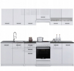 K&ouml;&ouml;gim&ouml;&ouml;bel valge akr&uuml;&uuml;l l&auml;ikiv, m&ouml;&ouml;blikomplekt koos t&ouml;&ouml;tasapindadega District Dark