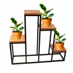 Lillealus lillepottidele must k&otilde;rge riiul Loft stiilis