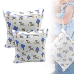 2 tk m&auml;rgade kottide komplekt, suur m&auml;rg kott, m&auml;hkmekott, v&auml;ike m&auml;rg kott, personaliseeritud Qowuxhz beebi riidest m&auml;hkmete kott, sinine sebra