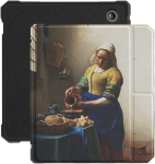 Lunso - sobib Kobo Libra 2 &uuml;mbrisele (7 tolli) - vegan Saffiano nahast magamiskate - Vermeer Milkmaid