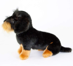 Teddys Rothenburg Uni-toys Pehme m&auml;nguasi karedakarvaline istuv must/pruun 28 cm pl&uuml;&uuml;&scaron;ist taks