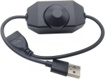 Usb led nupu dimmer dc 5v riba heleduse reguleerimise l&uuml;liti kontroller pistik 5050 3528 2835 5 voldise led riba jaoks (must)