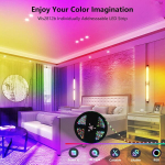 Hjhx Ws2812b Led riba, 5 m, adresseeritav Rgb Led riba integreeritud Ic-ga (&uuml;ks juhtimine) Diy projektide jaoks, 5 V Ws2812b sisevalgustus, saab l&otilde;igata (ilma kontrolleri v&otilde;i adapterita)