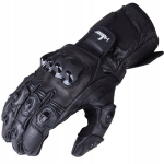 Husar Fighter nahast sportlikud mustad mootorrattakindad meestele