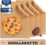 Grillimatt k&uuml;psetusrestile ja ahjule (4 tk komplekt) korduvkasutatav grillimatt - kuumakindel ja toidus&otilde;bralik - k&uuml;psetusfoolium k&uuml;psetuspaber k&uuml;psetusmatt - k&uuml;psetusmatt (36 x 42 cm)