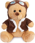 Brubaker Teddy Bear Pilot prillide ja vormiriietusega, 25 cm