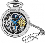 Stuhrling Original automaatne taskukell meestele, skelettkellamehhanismiga, mehaaniline liikumine roostevabast terasest ketiga, topeltaja Am/pm p&auml;ikese kuu alamketas, h&otilde;bedane klassikaline