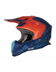 Cross / enduro kiiver Just1 J18 Vertigo sinine-valge-fluo oranž matt, suurus L