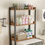 Vannitoa kapi &uuml;le tualeti pesumasinaga p&ouml;&ouml;ningul t&ouml;&ouml;stuslikud riiulid 165 cm