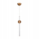 Moodne led rippvalgusti Solis B1 &ndash; messingist kera ja piimjas kuppel