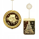 2x rippuvad j&otilde;uluneoonist 3d-illusioonlambid j&otilde;ulupuu kellad led-dekoratsioon