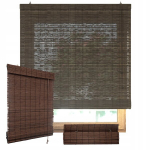 Rooma bambusest ruloo aknale 100x160 cm tumepruun
