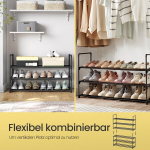 Jalan&otilde;ude riiul, 30x92x55 cm, Must