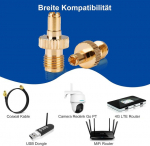 Aigital ts9 isane pistik sma emasele 3g usb modemile kullatud rf koaksiaal&uuml;henduse adapter sma kuni ts9, antenniadapter sma emane kuni ts9 isane kullatud 4g lte antenniadapter ts9 kuni sma, 2 tk